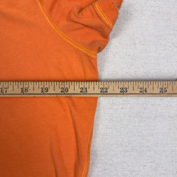 Y2K Abercrombie & Fitch Mens 2XL Orange V-Neck Muscle Fit Tee A&F Appliquéd - Picture 8 of 10